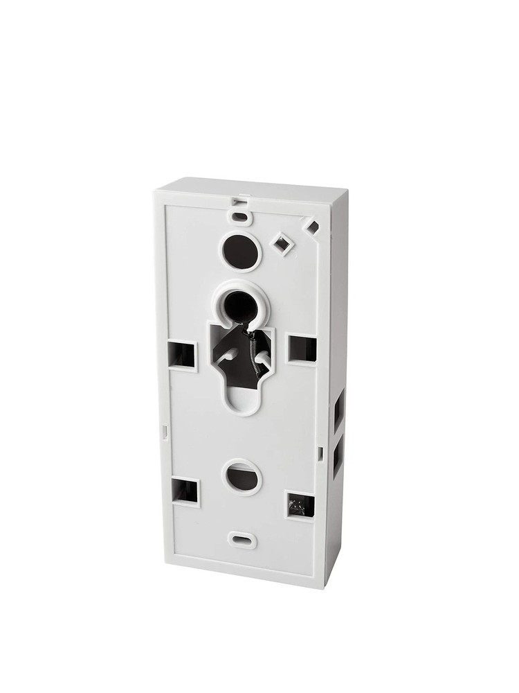 Wireless Mechanical Two Note Chime Door Button Built in Viewer White/Brass