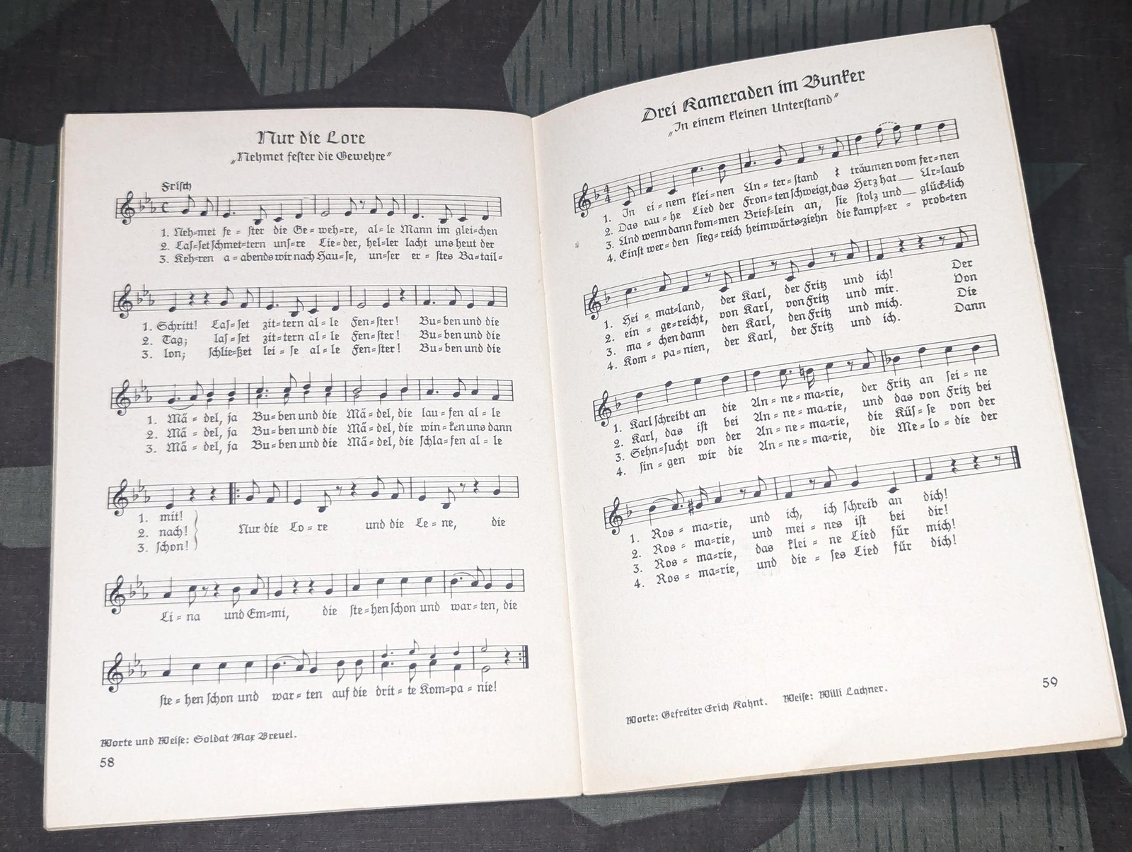 WWII German Army Soldier's Song Book Das Lied Der Front Heft 2 1940 Wehrmacht