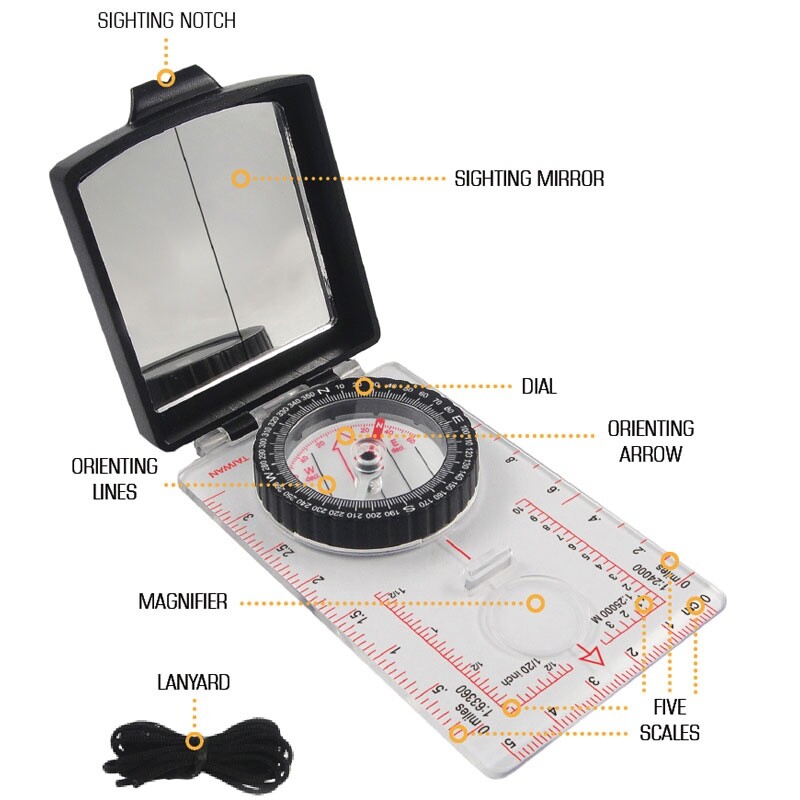 NDūR® Sighting Compass w/Mirror - 51600