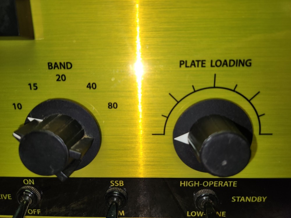 Pride Dx-300 Linear Amplifier Replacement Face Decal Brushed Yellow Gold.