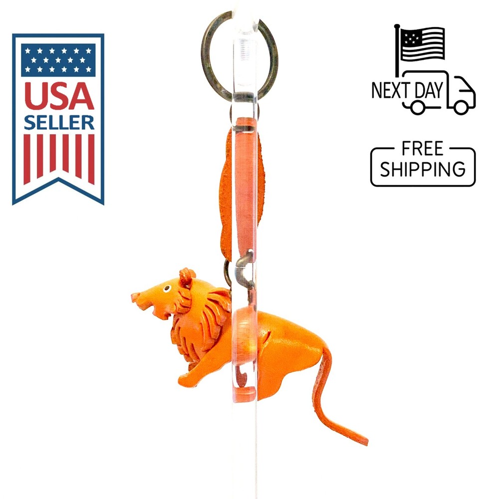 Lion Handmade Leather Keyring
