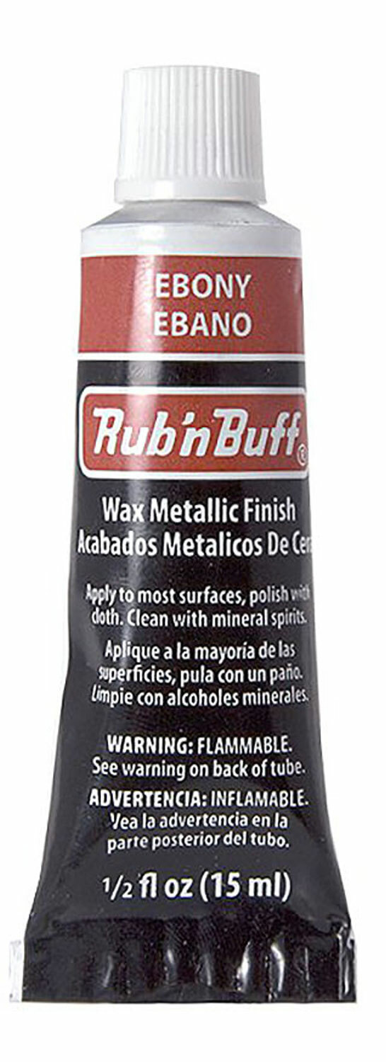Amaco Rub 'N Buff Wax Metallic Finish, Ebony, 0.5-Fluid Ounce