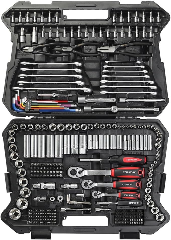 STARWORK TRUE MECHANIC™ 314-Piece Mechanics Tool Set and Socket Set, Professiona