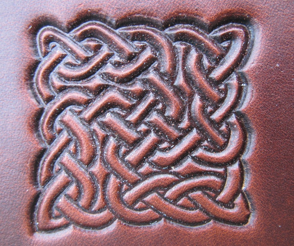 Celtic Square Design Stamp High Impact Poly Leather Embossing Plate 1-5/8"
