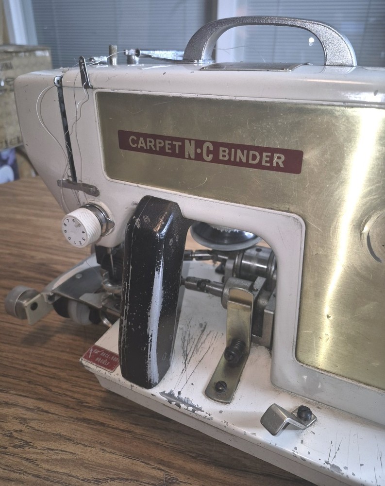 NC N-C CARPET BINDER SEWING MACHINE - MODEL PBT-A - WORKING