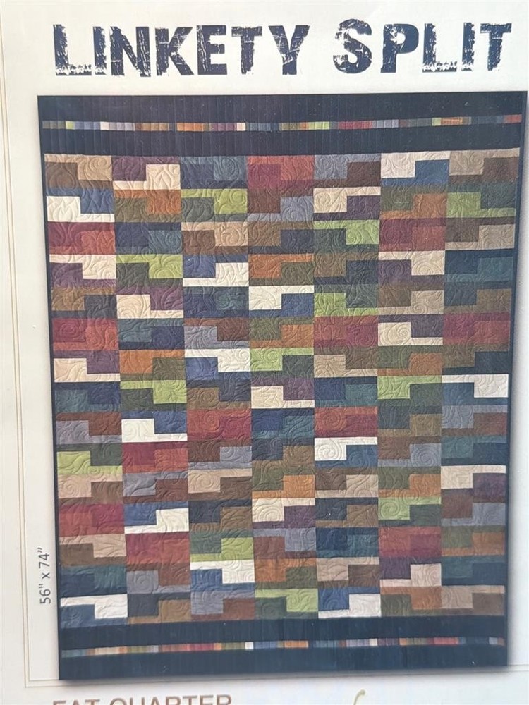 NANCY RINK DESIGNS Quilt Pattern - LINKETY SPLIT - Fat Quarter Friendly 56"x74"