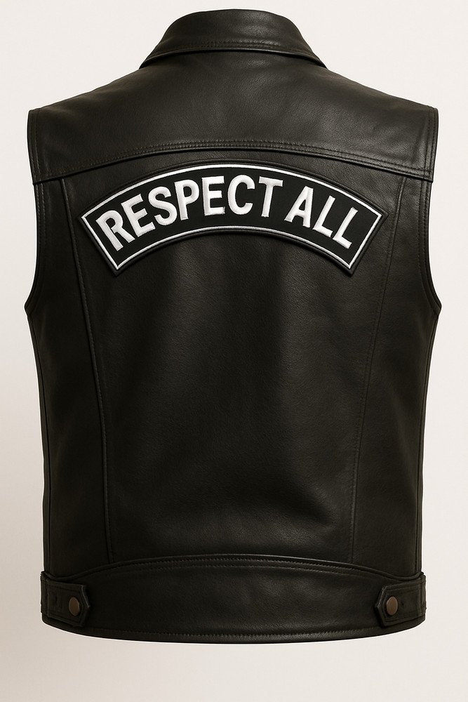 Respect all rocker patch for motorcycle vest jacket embroidered biker patch