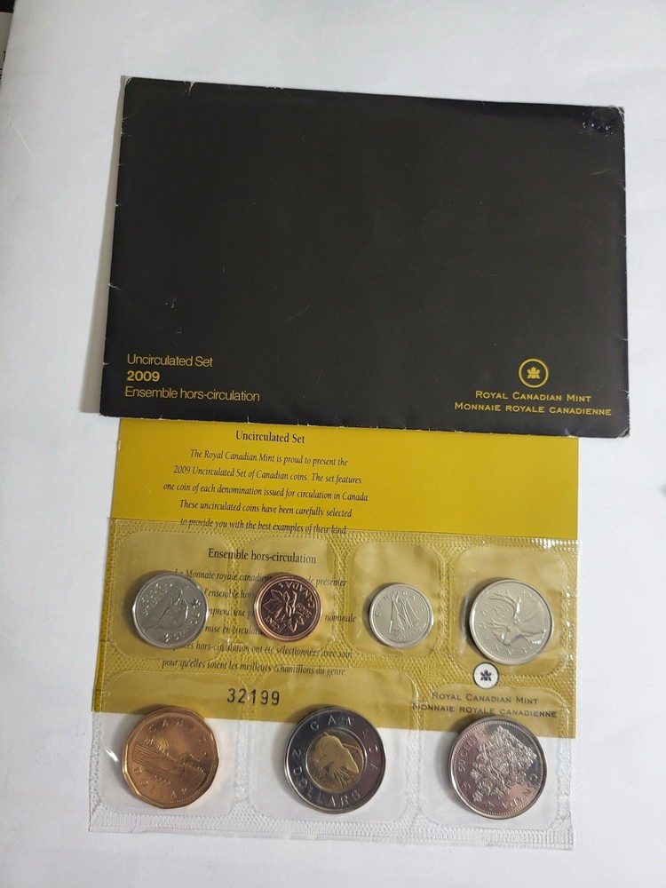 Rare Error - Canada 2009 Proof Like Set With Rare Core Off On $2