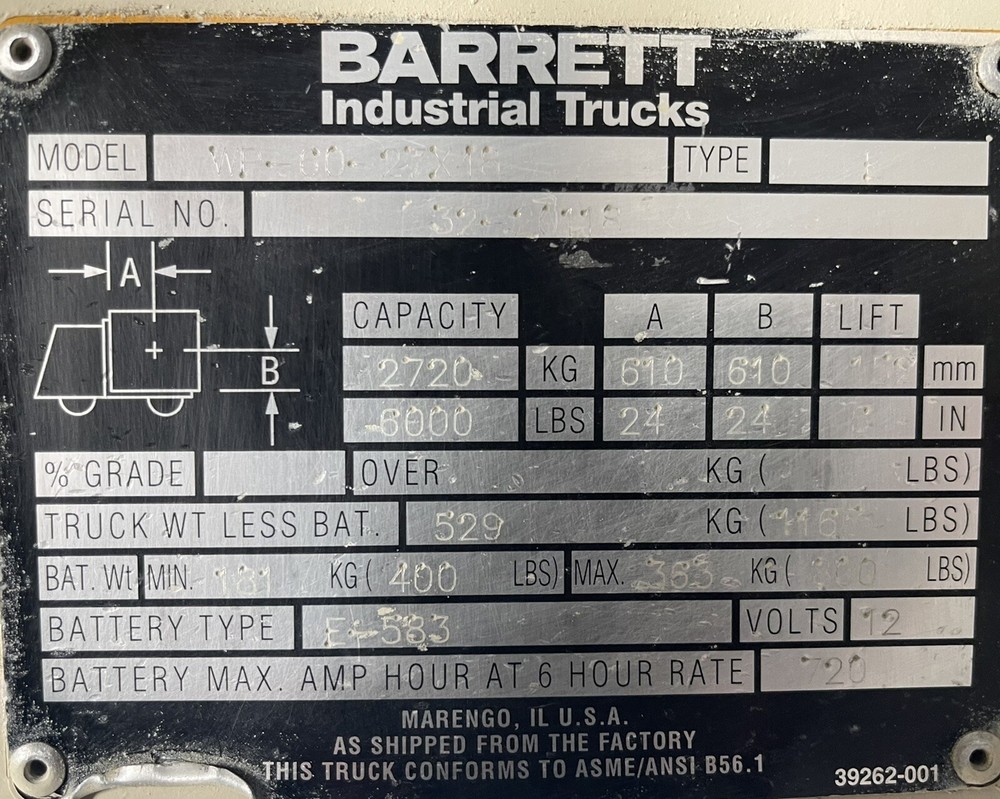 Barrett Heavy Duty Electric Jack