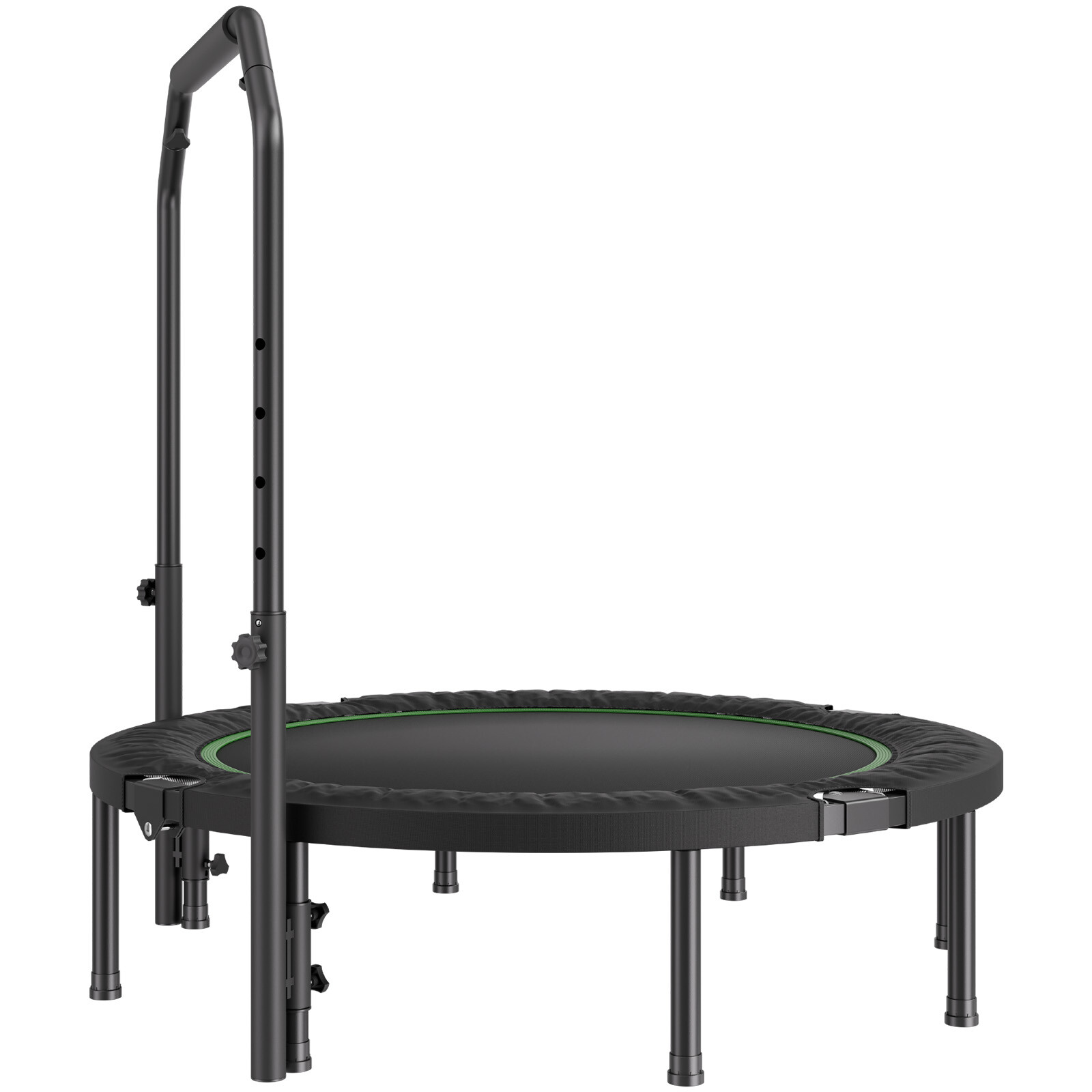 52" Foldable Mini Fitness Trampoline Adults Exercise Rebounder with Handle