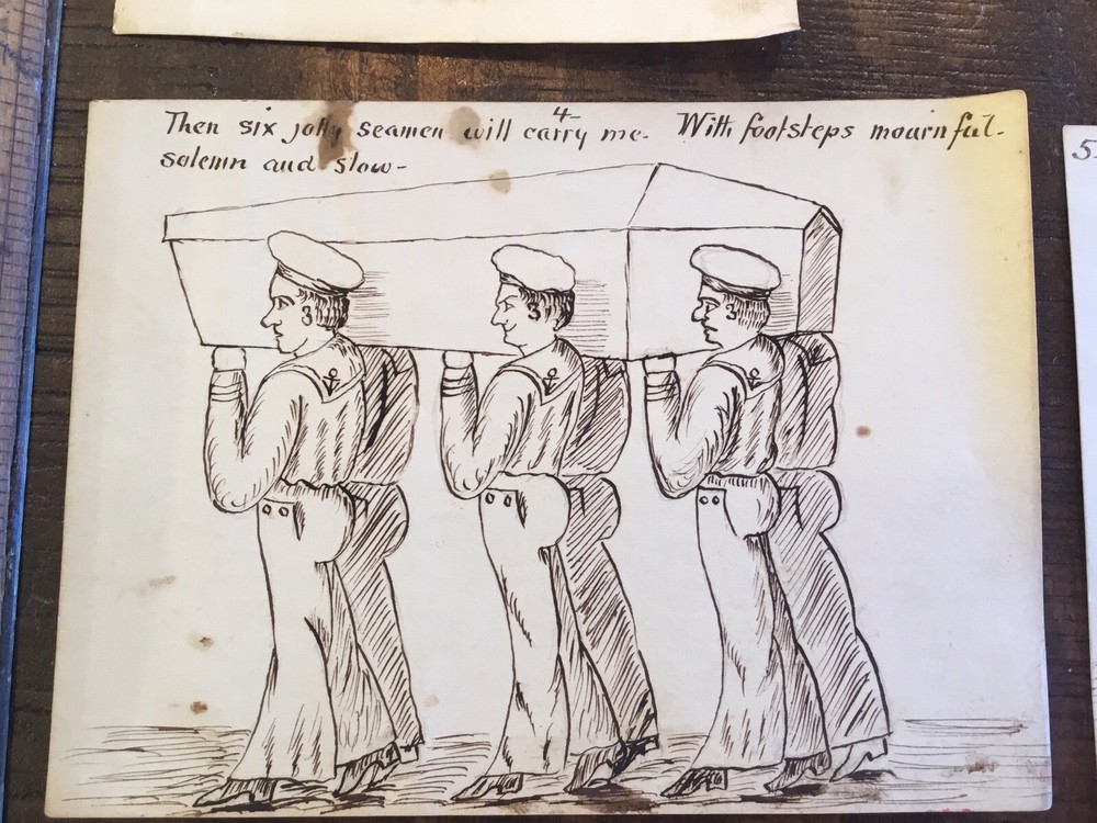 ORIGINAL CIVIL WAR SAILOR HUMOROUS ARTWORK SET