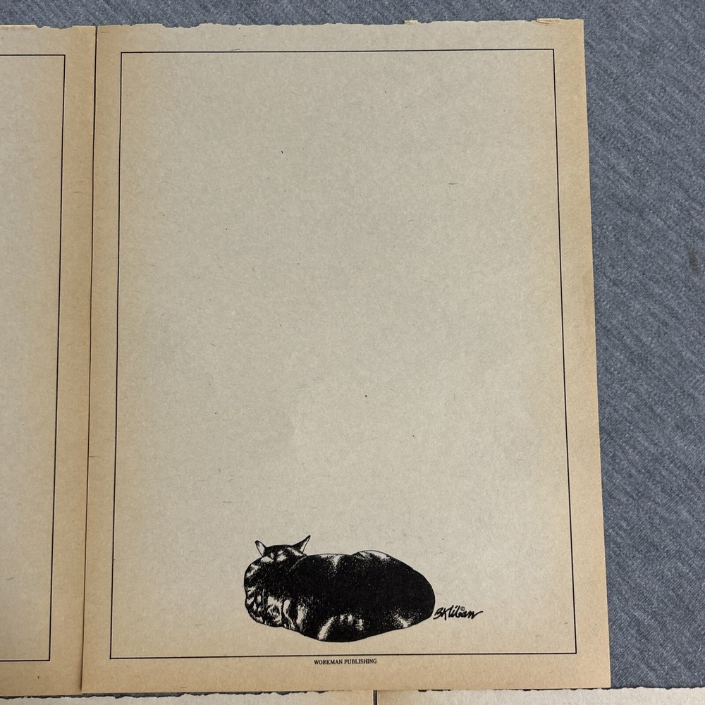 Kliban Cat Notebook Notepad Paper Writing Sheet (5 Sheets) 8-1/2"x10-7/8"