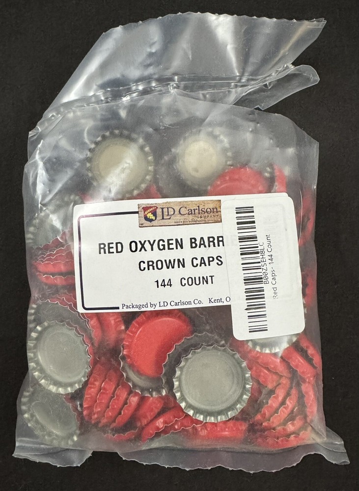 LD Carlson Red Oxygen Barrier Crown Caps - 139 Count