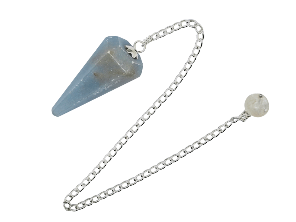 Angelite Dowsing Crystal Pendulum