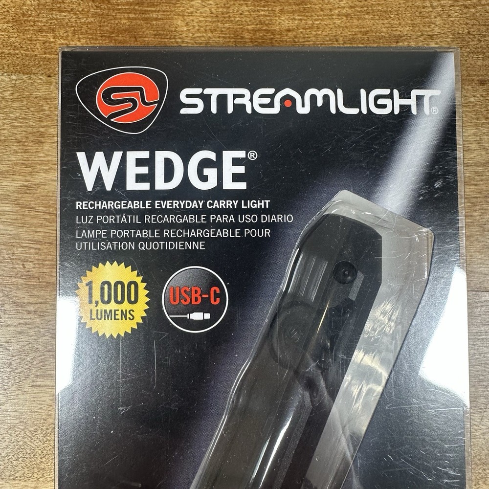 Streamlight "Wedge" USB-C Rechargeable Pocket Flashlight 1000 Lumens Two Modes