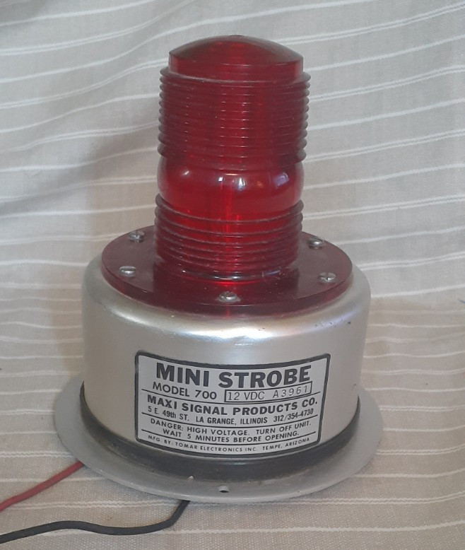 Tomar Maxi Signal Mini Strobe model 700 Red Light 12VDC