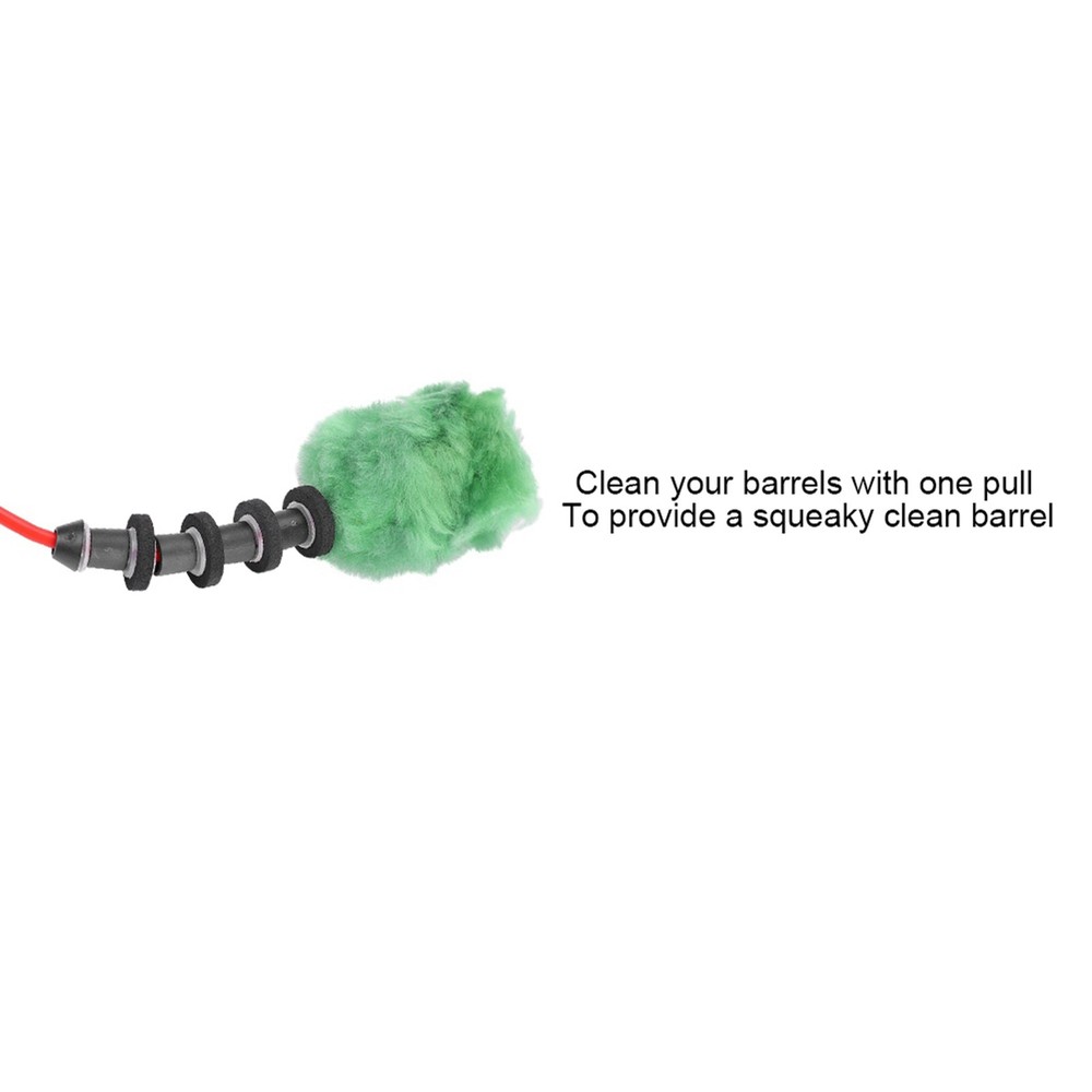 (green)Wool Paintball Barrel Pull Through Squeegee Rope Cleaning Rope BD