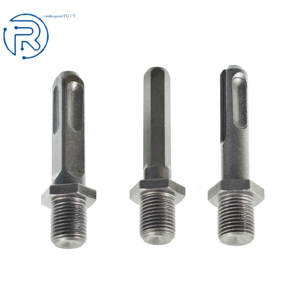 3pcs Removable hex+Square+Round 32mm Firewood Log Splitter Drill Bit Set,
