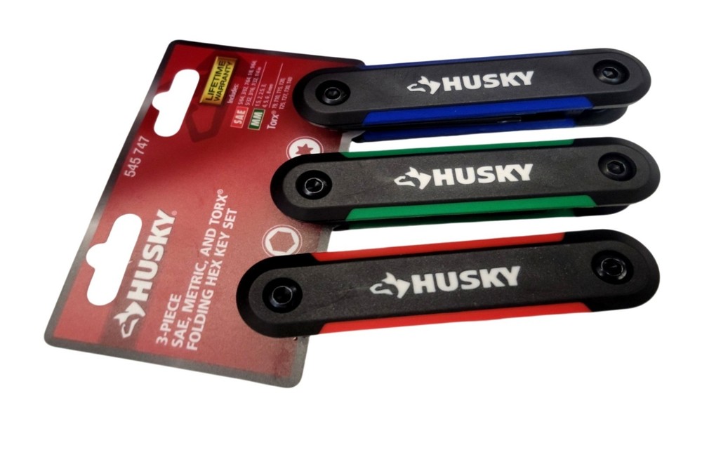 husky 3 piece folding hex key set