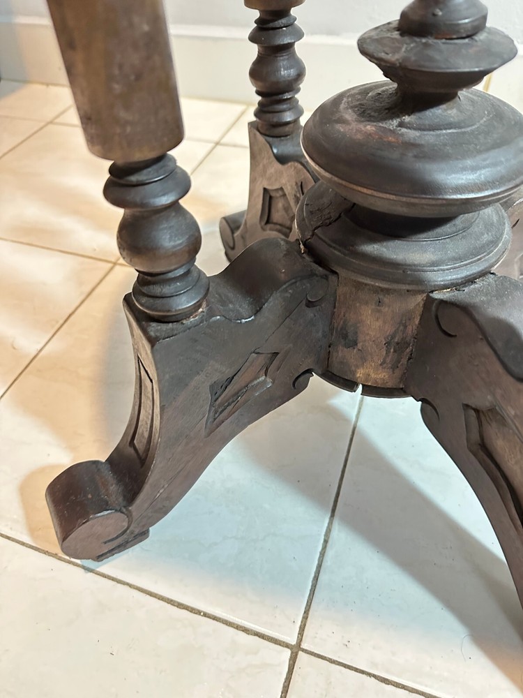Antique French Mahogany Solid Wooden Side Table