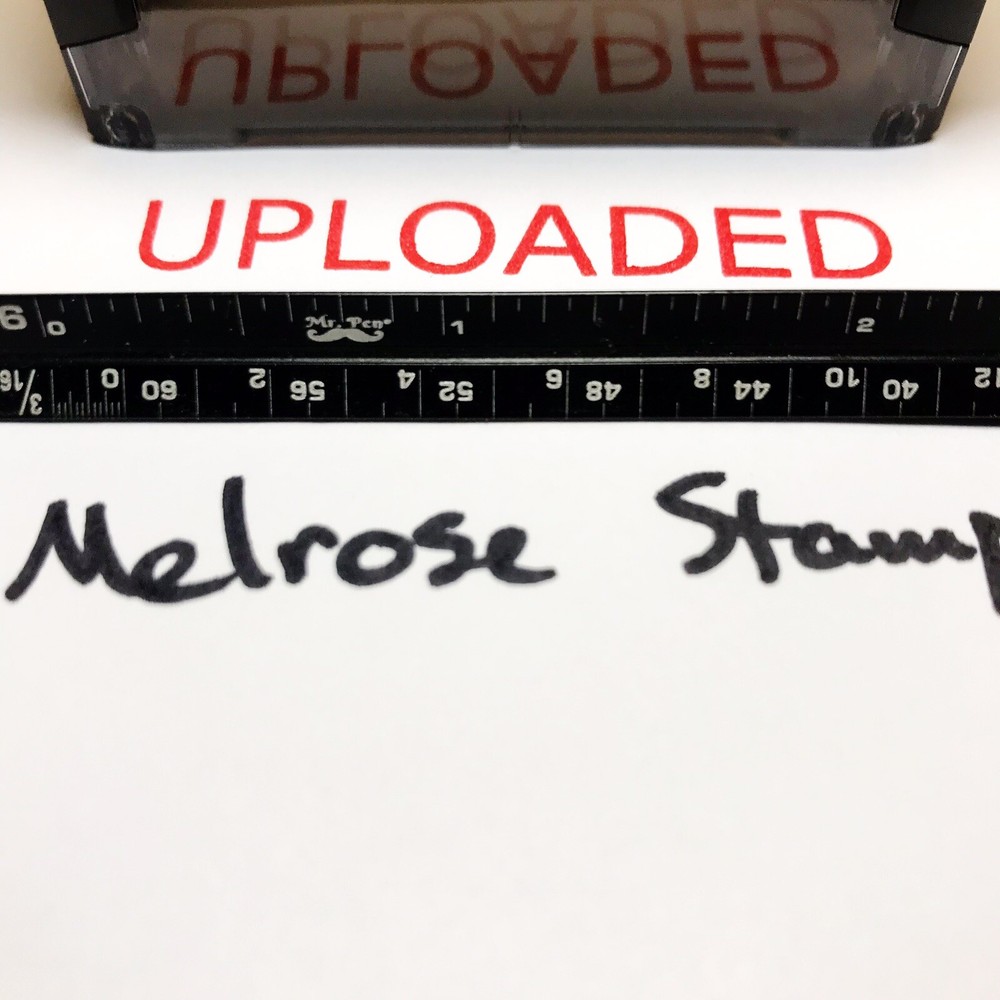 Uploaded Rubber Stamp Red Ink Self Inking Ideal 4913