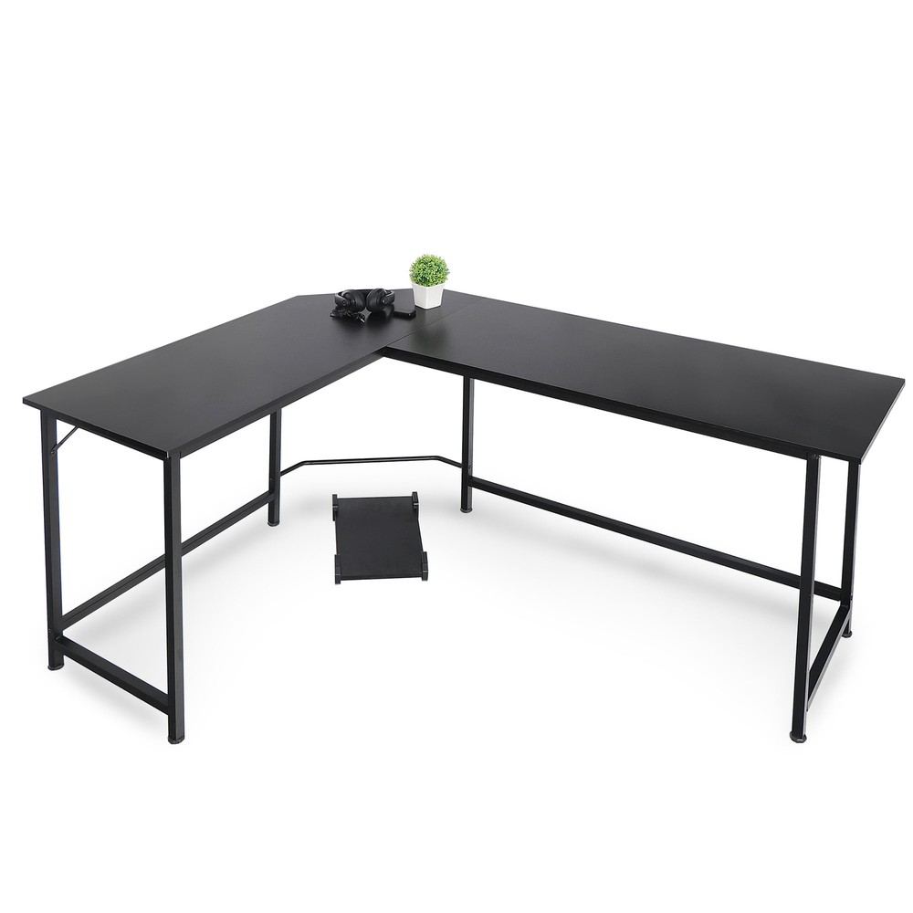 L-Shaped Desk Corner Computer Desk PC Laptop Study Table Workstation Home 66"