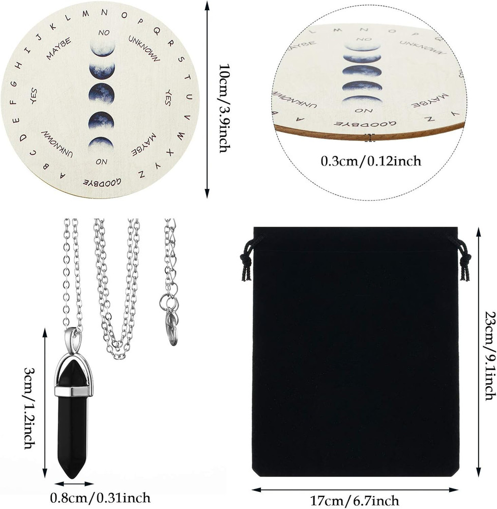 Pendulum Board for Divination Moon Phase Pendulum Board Dowsing Divination Metap