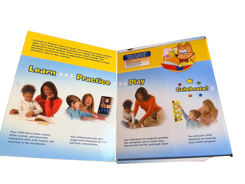 Hooked On Phonics Pre-K Edition Learn to Read Program 3-4 Years