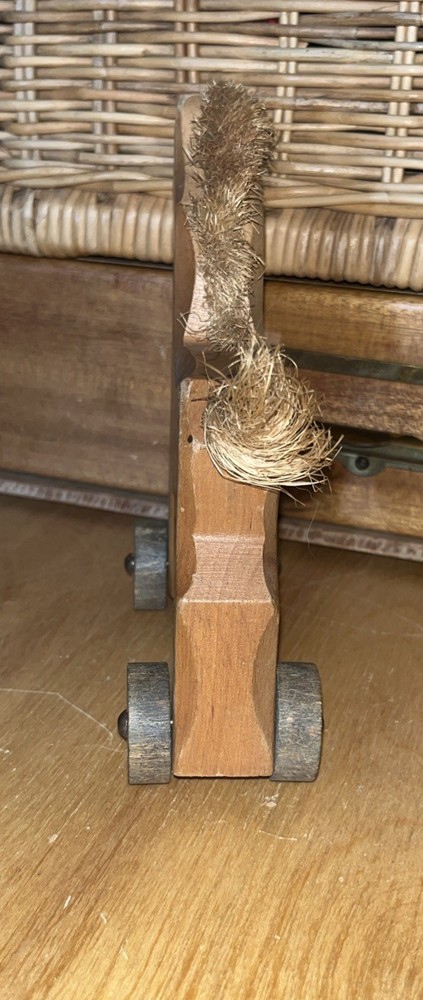 Vintage Primitive Rustic Horse Pull Toy w/ Wheels