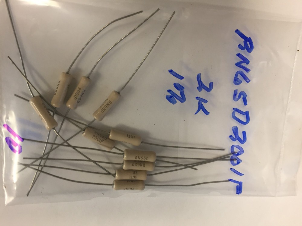 RN65D2001F    2K  OHM  1% RESISTORS 10 PCS NOS