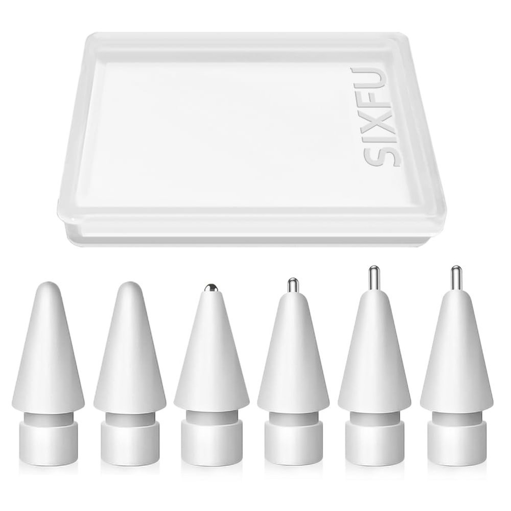 6 PCS Replacement Tips for Apple Pencil 1st/2nd Gen - Mix Compatible Pencil Pro