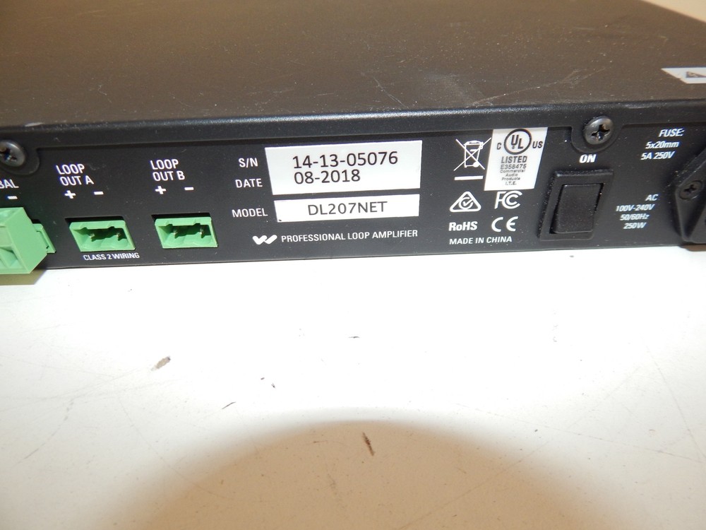 Williams Sound PLA DL207 NET D Digi-Loop DSP Dual Channel Loop Amplifier (XDV47)
