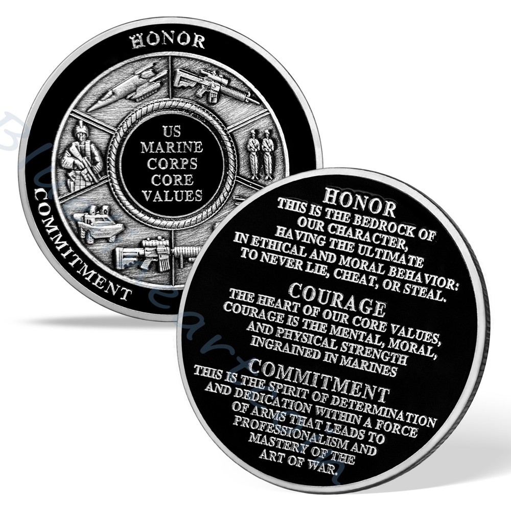 US Navy Special Operations Command Challenge Coin | US Marine Corps Core Values