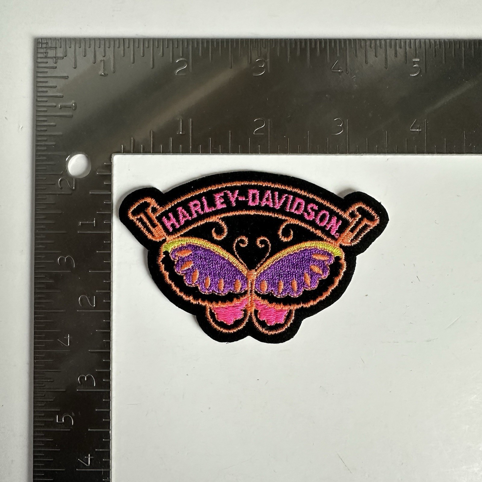 Vintage Harley Davidson Butterfly Ladies Embroidered Patch NEW