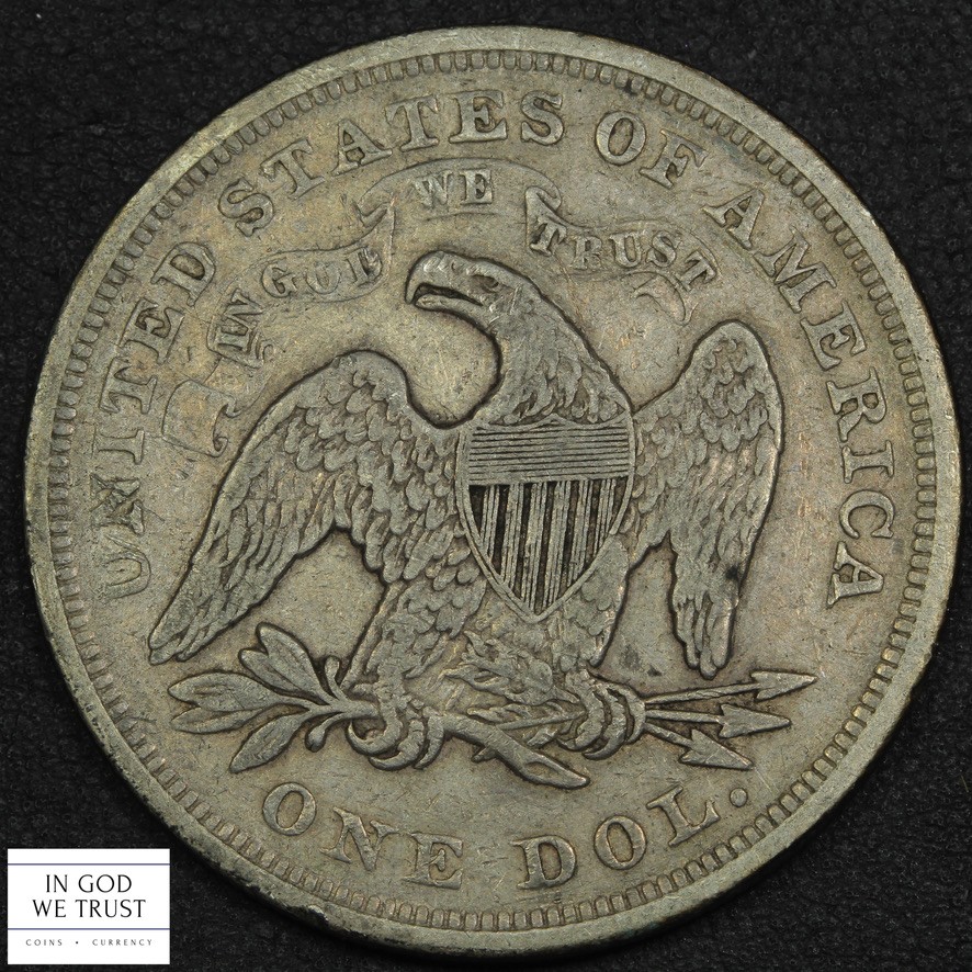 1871 Seated Liberty Silver Dollar $1