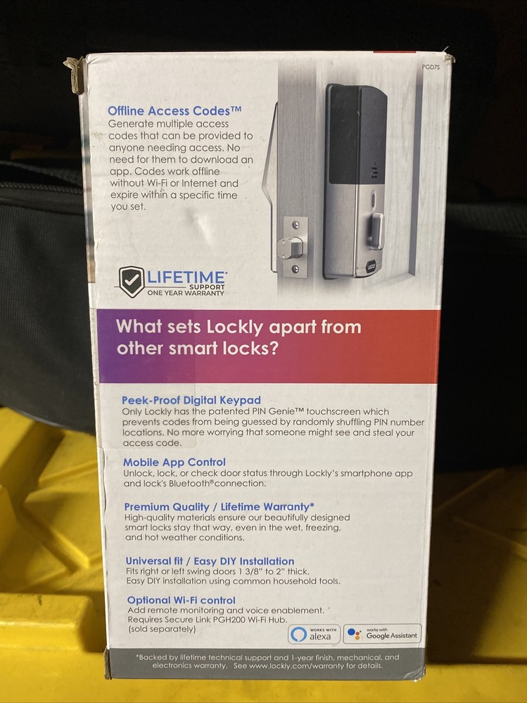 Lockly PGD7S 7S Smart Deadbolt Lock (312810703) - Silver