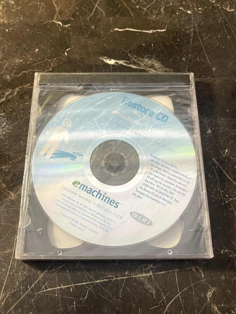 eMachines Desktop Restore Discs T1090-SEALED