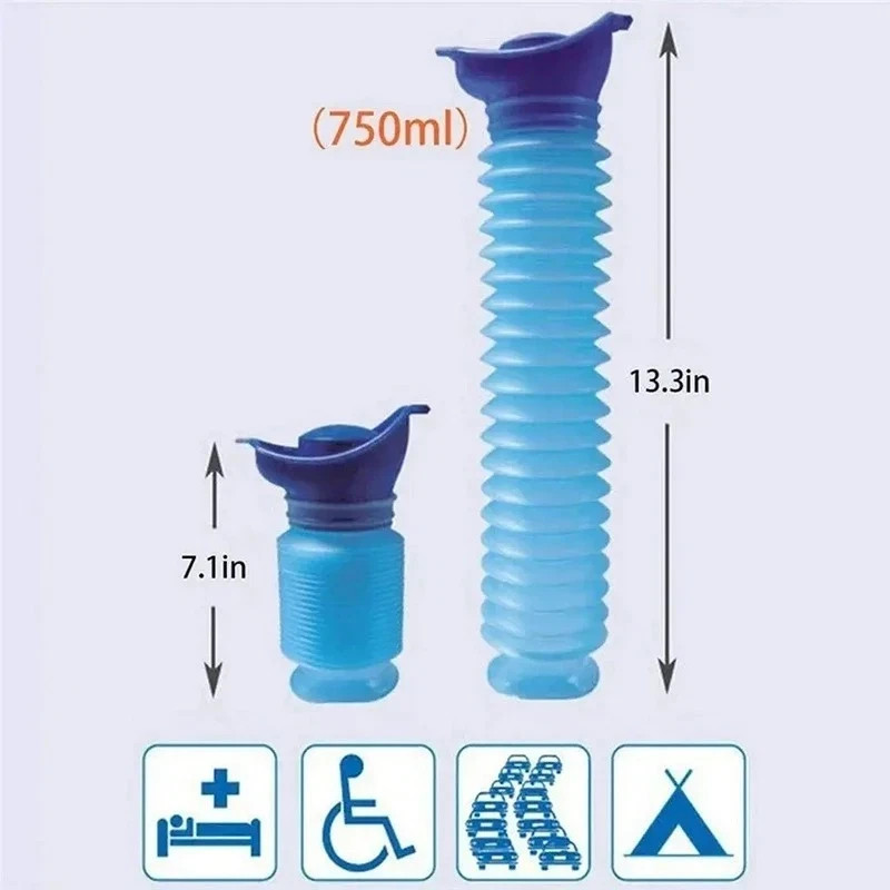 Male Female Portable Urinal Travel Camping Car Toilet Pee Bottle Emergency Kit