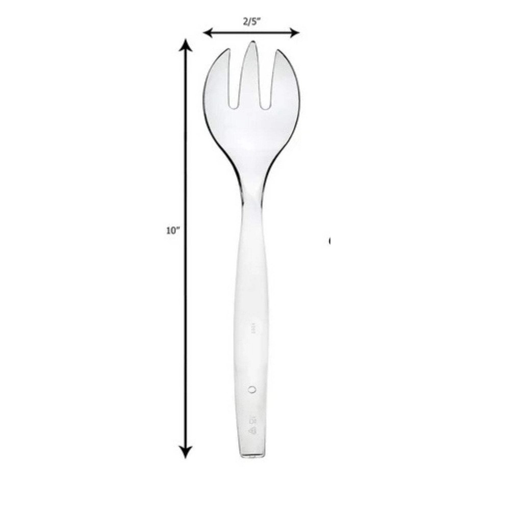 Disposable Clear Plastic 10" Serving Forks- 2 Pack