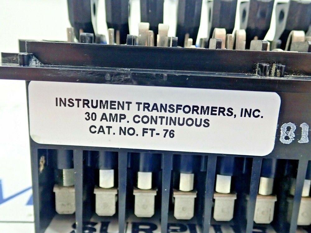 CUTLER HAMMER FT-76 INSTRUMENT TRANSFORMER 30 AMP CONTINUOUS