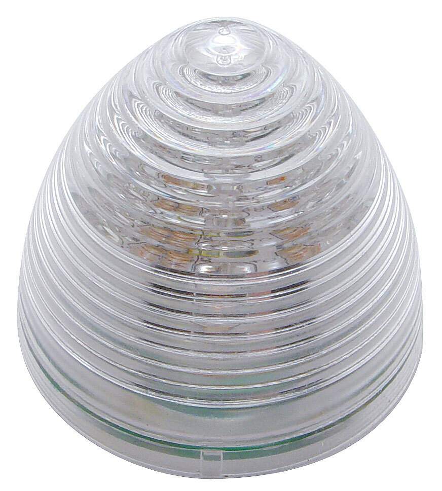 9 Red LED Round 2" Beehive Clearance Marker Light - Clear Lens