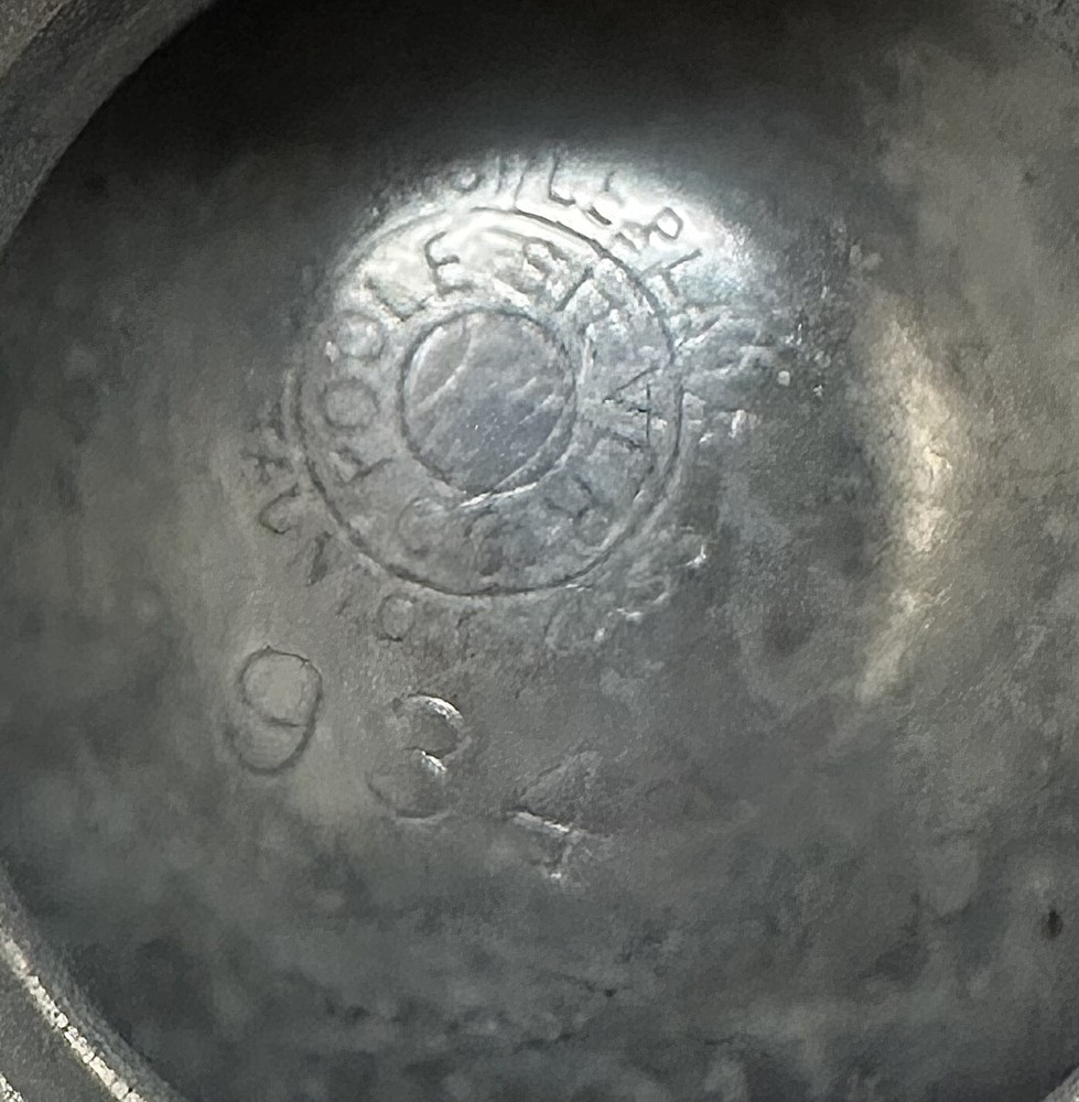 Poole Silver Co. Quadruple Plated Sugar Bowl #934 R Initial