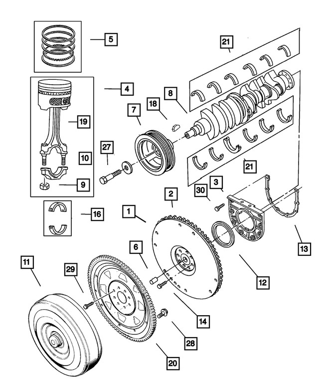 Genuine Mopar Flex-Plate Bolt 6035462