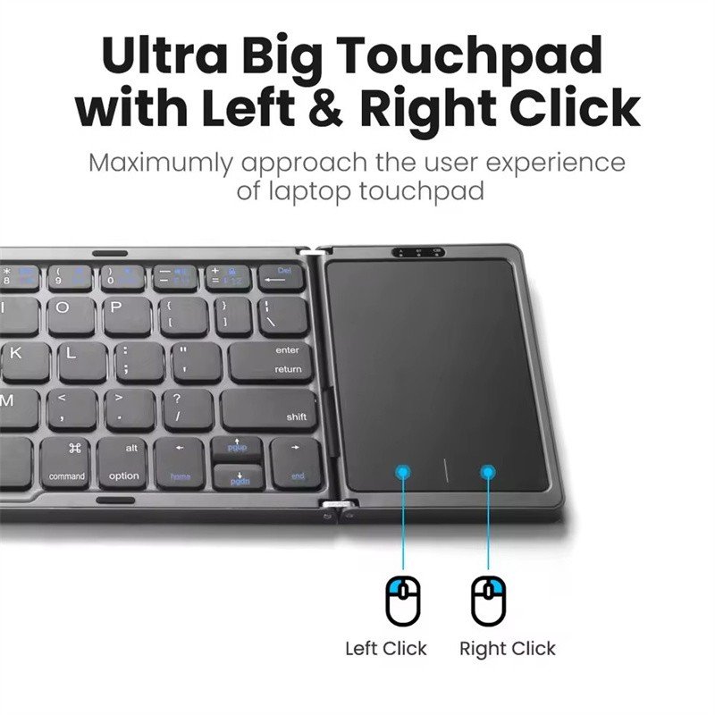 Mini Folding Wireless Bluetooth Keyboard With Touchpad for Laptop Tablet Phone