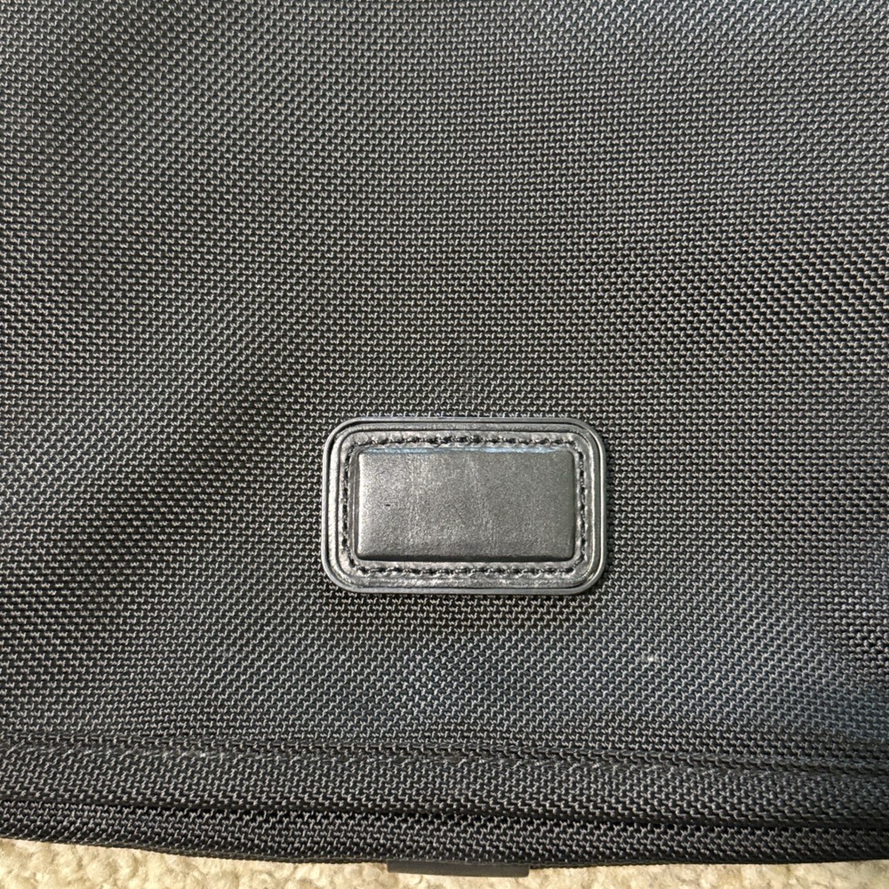 TUMI Black Nylon Alpha Flap Messenger Bag