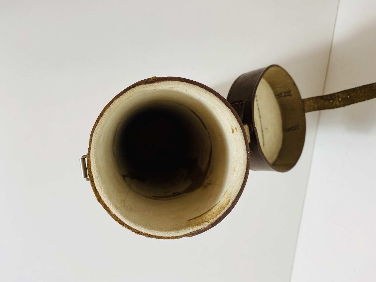 Antique leather scroll case / document tube W & J Milne Edinburgh