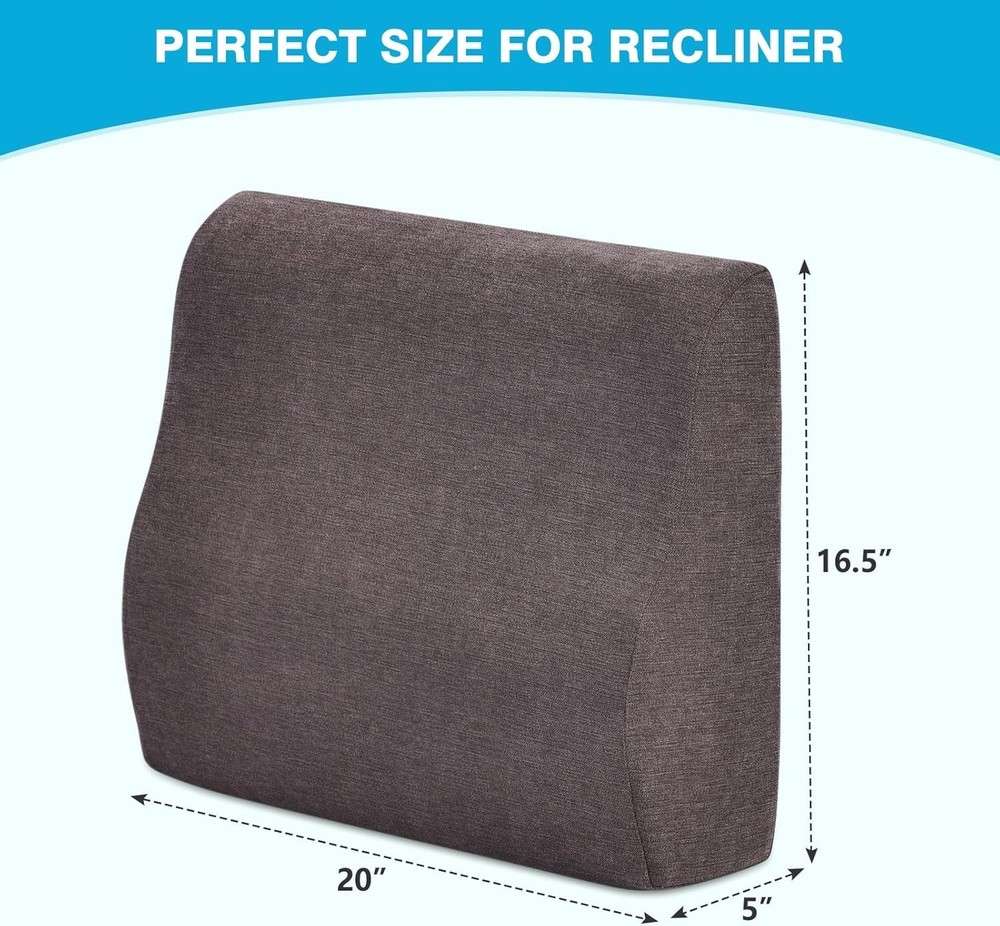 TANYOO Back Support Pillow for Recliner Dual Layer Lumbar Medium, Brown OPENBOX