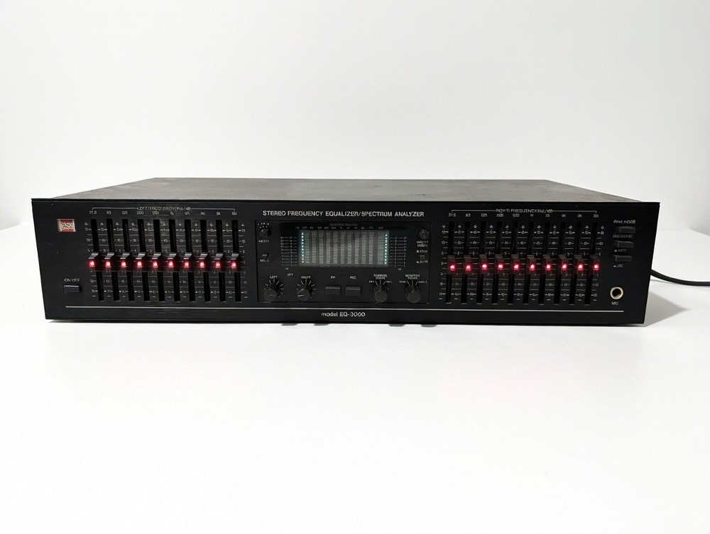 BSR EQ-3000 Stereo Equalizer Spectrum Analyzer Black