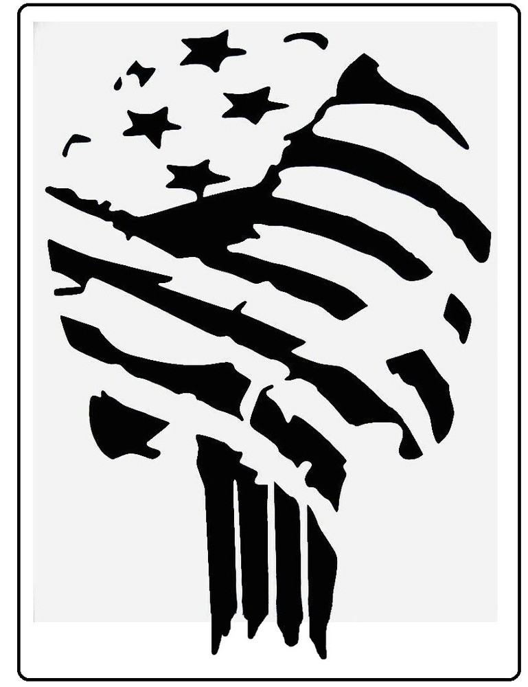 PUNISHER Stencil Template Airbrush Paint # p8