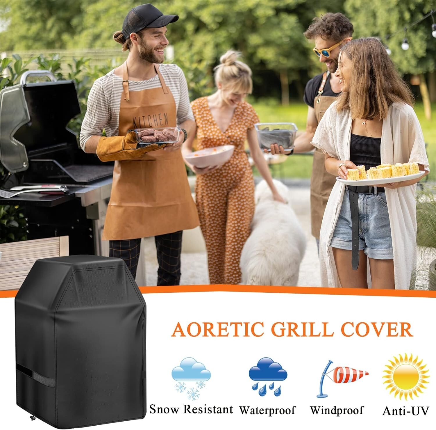 32″ BBQ Grill Cover Small for Weber Spirit E210 & Char Broil 2 Burner Gas Grills
